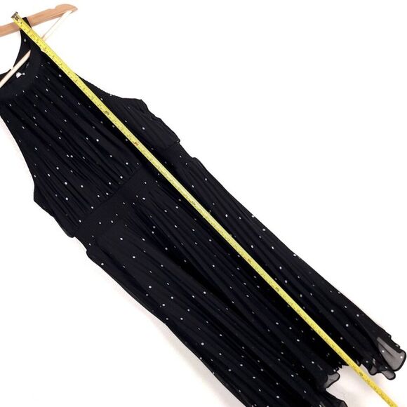 NEW City Chic Miriam Chiffon Pleated Halter Midi Dress Black Polkadot Plus 20 - Picture 4 of 7